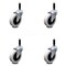 Service Caster 3 Inch Thermoplastic Rubber Wheel 3/4 Inch Expanding Stem Caster SCC, 4PK SCC-EX05S310-TPRS-34-4 - alternate 1